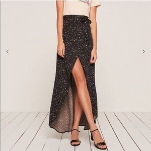 Reformation Lucia Wrap Maxi Skirt in Galactica